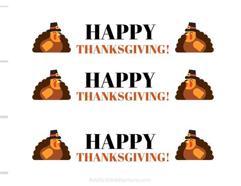 thanksgiving water bottle labels free printables add a little adventure