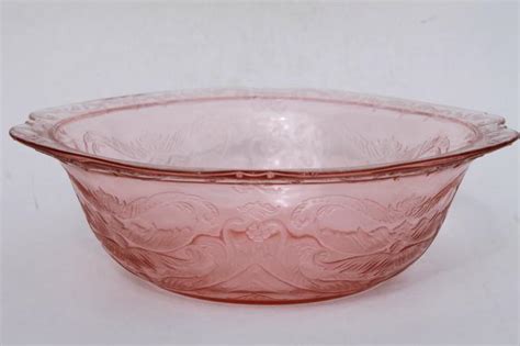 vintage pink depression glass bowl glass designs