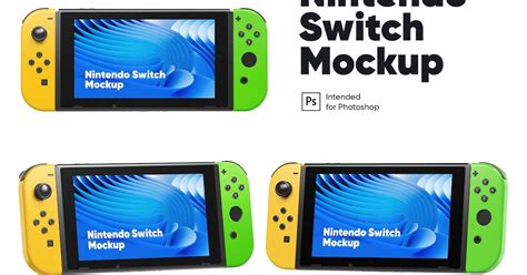 Nintendo Switch Mockup Product Mockups Ft Nintendo And Joy Envato