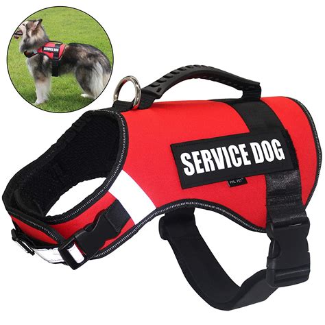 Fml Pet Adjustable No Pull Service Dog Harness Reflective Rope Soft