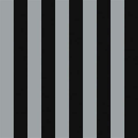 1 14 Wide Vertical Stripe Wallpaper Black And Reflective Silver