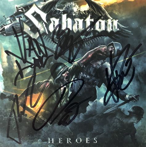 Sabaton Heroes Signed Cd Booklet Buy Heavy Metal Hard Rock Online
