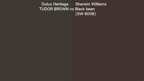 Dulux Heritage Tudor Brown Vs Sherwin Williams Black Bean Sw 6006