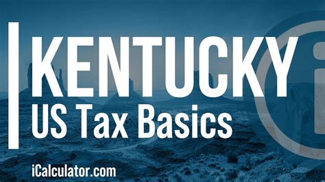 Kentucky State Taxes Explained Your Comprehensive Guide Youtube