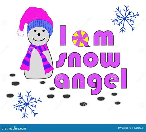 Snow Angel Printable Craft File Stock Vector Illustration Of