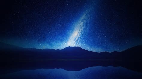Wallpaper Mountains Starry Sky Milky Way Night Hd