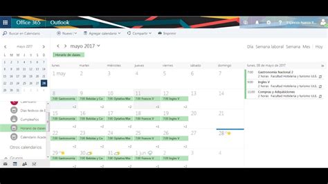 Calendario Office 365 Youtube