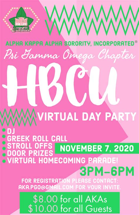 Hbcu Virtual Day Party Psi Gamma Omega