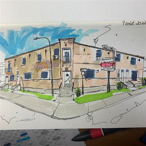 Expressive Architectural Sketching With Colored Markers Domestika