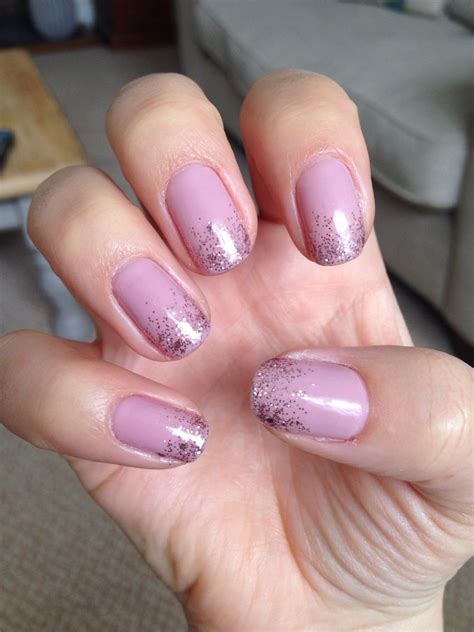 Bluesky Shellac Musk Pink A44 Pink Glitter Ombré S06n Ombre Nails