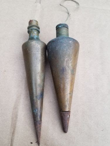 2 Vintage Brass Plumb Bobs Globe Antique Price Guide Details Page