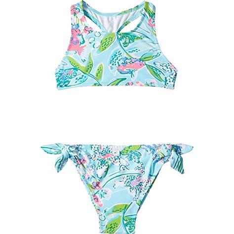 Lilly Pulitzer Lilly Pulitzer Kids Upf 50 Maisie Bikini Bali Blue