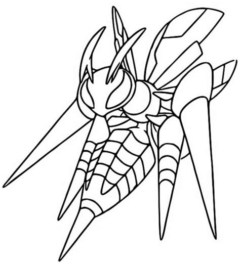 Coloring Page Mega Evolved Pokémon Mega Beedrill 15 15 Coloring Home