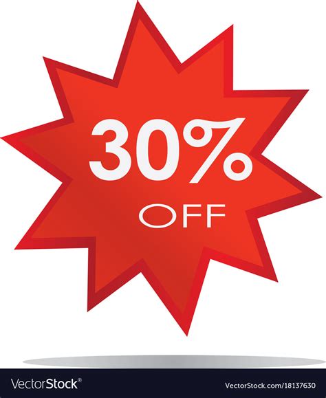 30 Off Sale Discount Banner Special Offer Vector Image