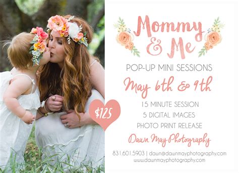 Pop Up Mini Sessions Mommy And Me Photos Monterey Photographer ‹ Dawn