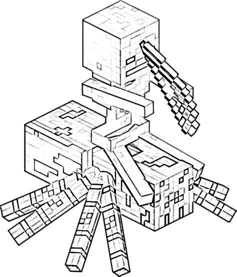 Minecraft Skeleton Bow And Arrow Coloring Pages
