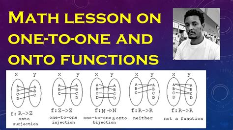 One To One And Onto Functions Math Lesson Youtube