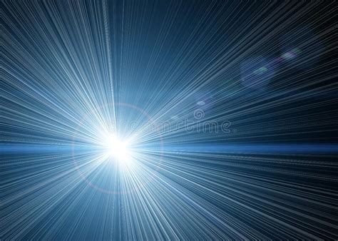 Abstract Sunlights Rays Effect Bright Sun Or Laser Cosmic Rays