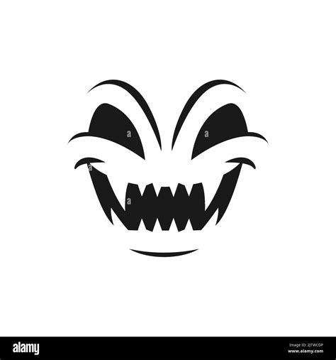 Halloween Face Vector Icon Laughing Ghost Scary Evil Smile Creepy