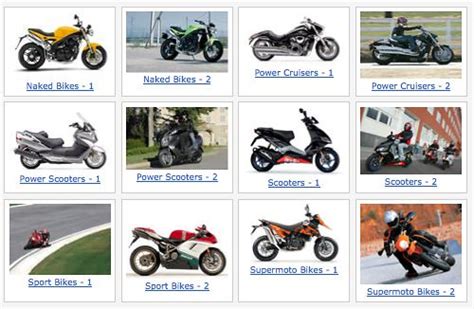 I loved it in every aspect. Descriptions of Different Motorcycles Types