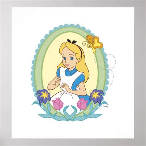 Alice In Wonderland Portrait Disney Poster Zazzle