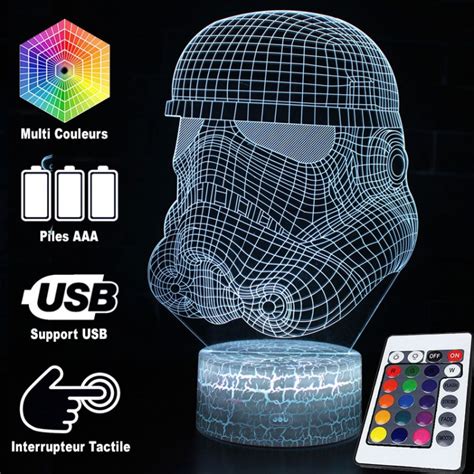 Lampe 3d Star Wars Masque De Stormtrooper