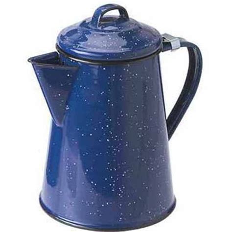 Enamelware Coffee Pot 8 Cup Blue