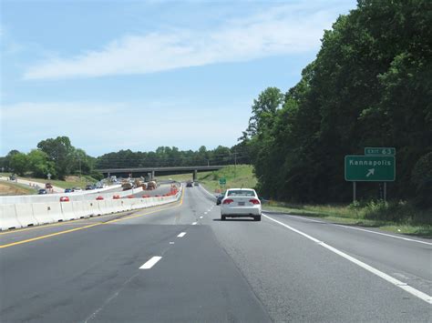 North Carolina Interstate 85 Northbound Cross Country Roads