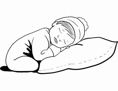 Sleeping Sleep Newborn Coloring Bambino Clipart Cartoon