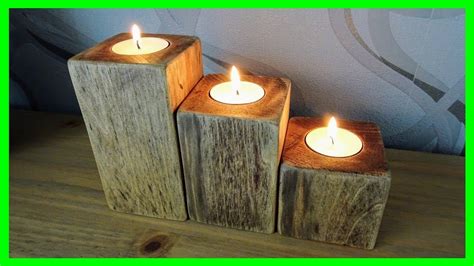 How To Make Simple Wooden Tealight Holders Using Scrap Wood Youtube