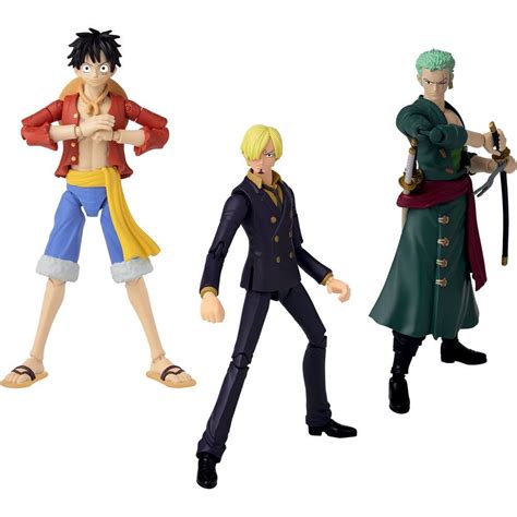 Bandai Anime Heroes One Piece Set De 3 Figurines Luffy Zoro