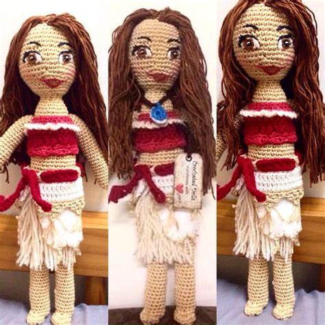 Moana Crocheted Doll Disney Moana Crochet Doll Crochet