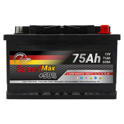 Car battery Speed Max 75ah 680a 12v l3b | eBay