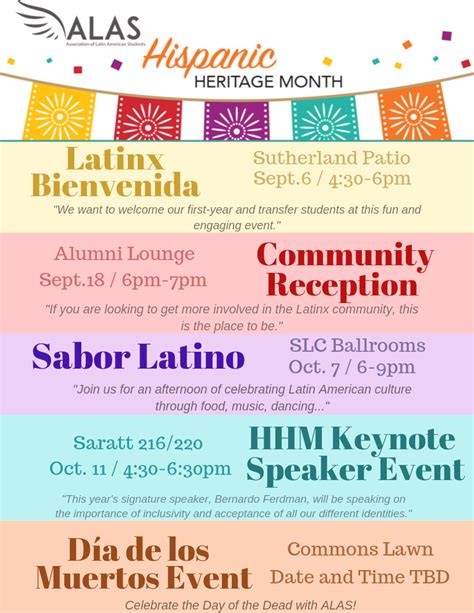 Hispanic Heritage Month Association Of Latin American Students