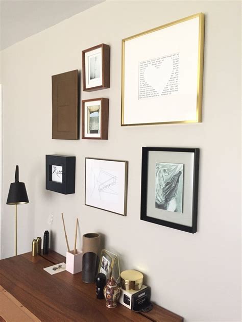 Gallery Wall In Home Office Mix Up Those Frames Gallery Wall Wall