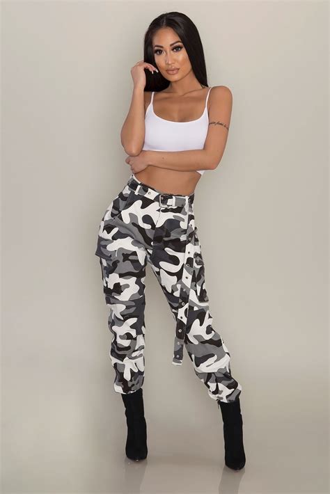 2019 Ladies Casual Fashion Camouflage Camo Long Pants Womens Trousers