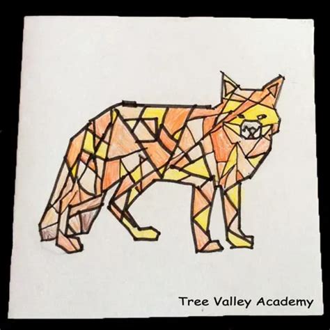 Geometric Animal Art Tree Valley Academy