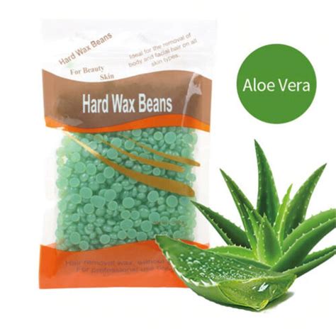 Hard Wax Beans Natural Beads Aloe Vera For Painless Full Body Hair Removal 100g
