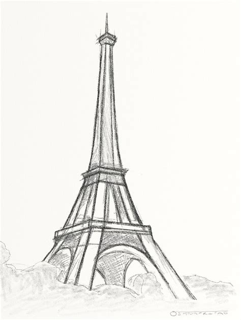 Eiffel Tower Quick Sketch Eiffel Tower Drawing Eiffel Tower Art