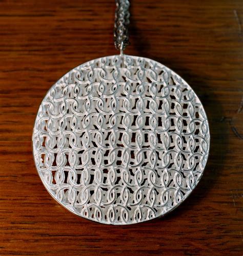 Large Silver Circular Pendant By Kate Holdsworth Designs