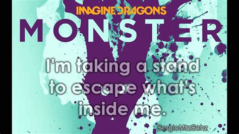 Imagine Dragons Monster Lyrics Youtube