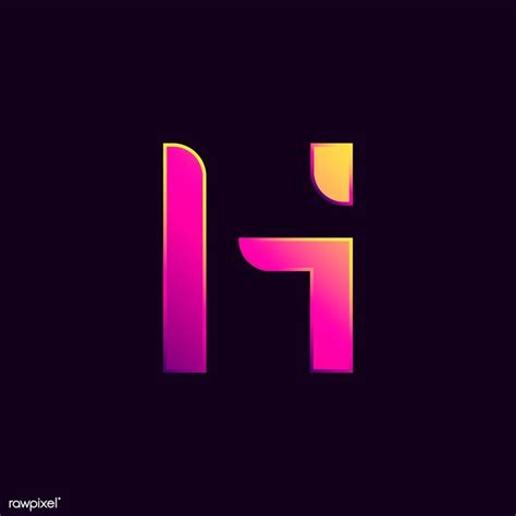 Capital Letter H Vibrant Typography Vector Premium Image By Rawpixel