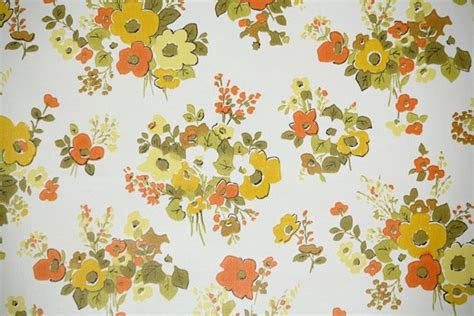 Retro Wallpaper By The Yard 70s Vintage Wallpaper 1970s Orange And