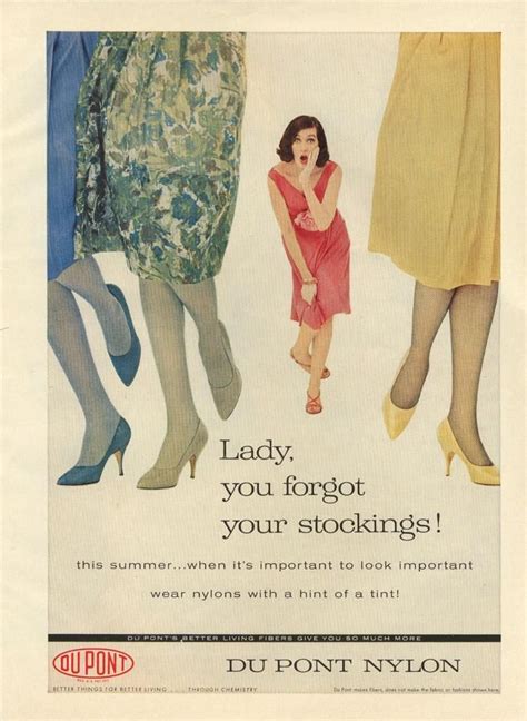 Du Pont Stockings 1960s Ad Нижнее белье Белье