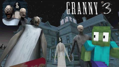 Monster School Granny 3 Challenge Horror Minecraft Animation Youtube