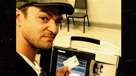 Justin Timberlake D A Reviewing Voting Selfie
