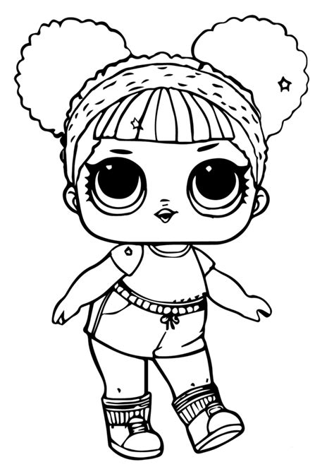 Printable Lol Doll Coloring Pages Hoops Mvp Glitter Cool Coloring