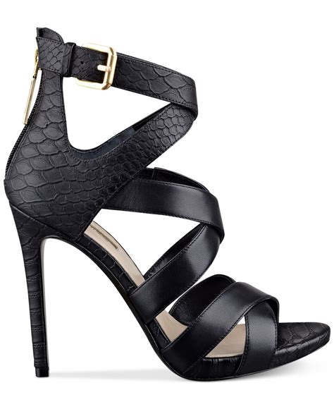 Lyst Guess Womens Abby Strappy Dress Sandals In Black