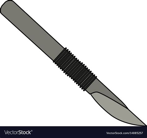 Color Image Cartoon Scalpel Knife For Surgeries Vector Image