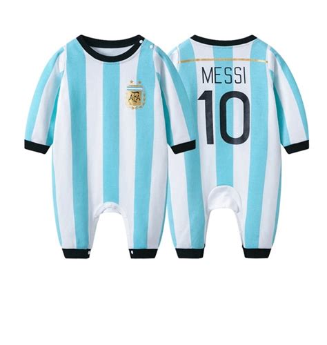 Argentina Messi Football Clothes Baby Cosplay Wear Onesies Etsy